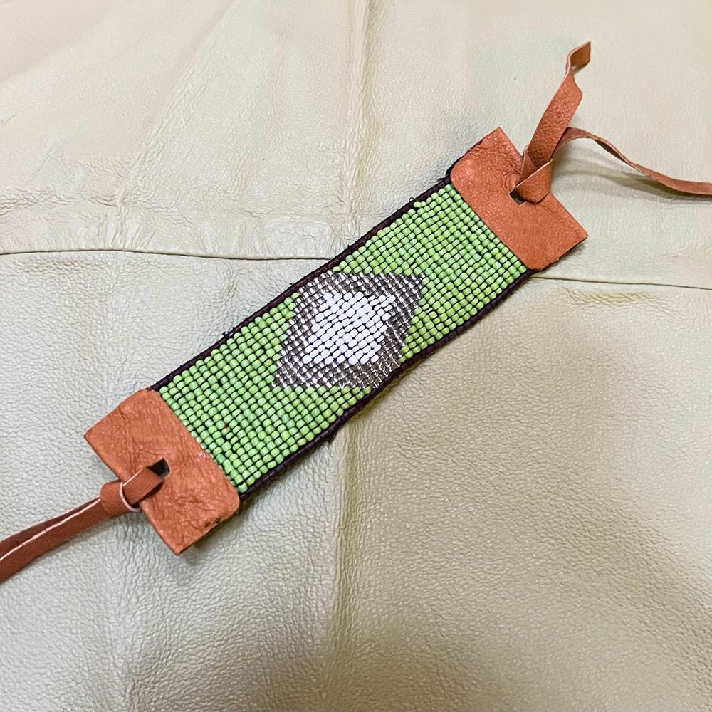 Handmade peyote beaded bracelet